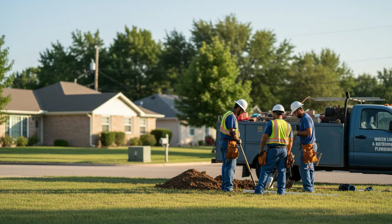 Residential water line and bathroom plumbing service in Ewing, VA